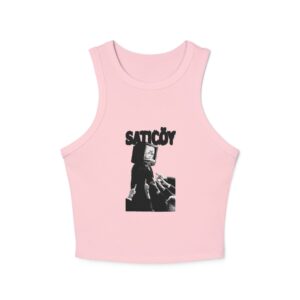 Saticöy TV Head Tank Top | Racer Crop Top