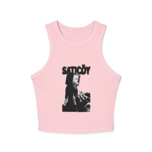 Saticöy TV Head Tank Top | Racer Crop Top (More Colors Available)